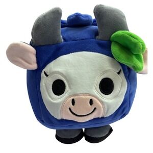 Big Games Pet Simulator 99 Blueberry Cow Plush Blue Cube Roblox Toy 8 Inch